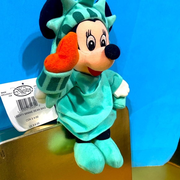 DISNEY STORE EXCLUSIVE NWT 1990s LIBERTY MINNIE/STATUE OF LIBERTY BEAN BAG PLUSH - Picture 4 of 11